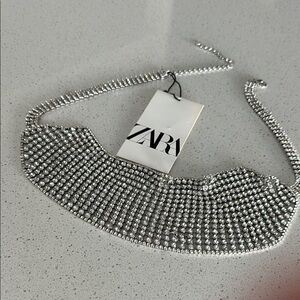 NWT. Zara rhinestone jeweled belt. Versatile. Adjustable length.